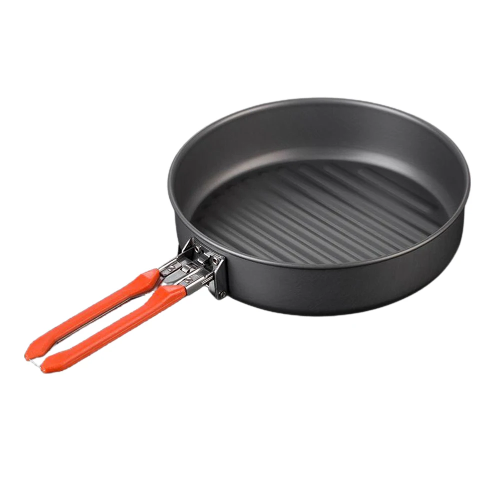 

Non Stick Pan Camping Frying Pan Aluminium Black LOCKING Non Stick Pan RUGGED CONSTRUCTION Stainless Steel 1pc