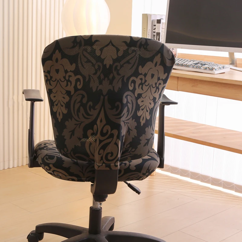 

Stretchable Desk Office Chair Seat Covers Universal Spandex Computer Chair Slipcover Removable Washable