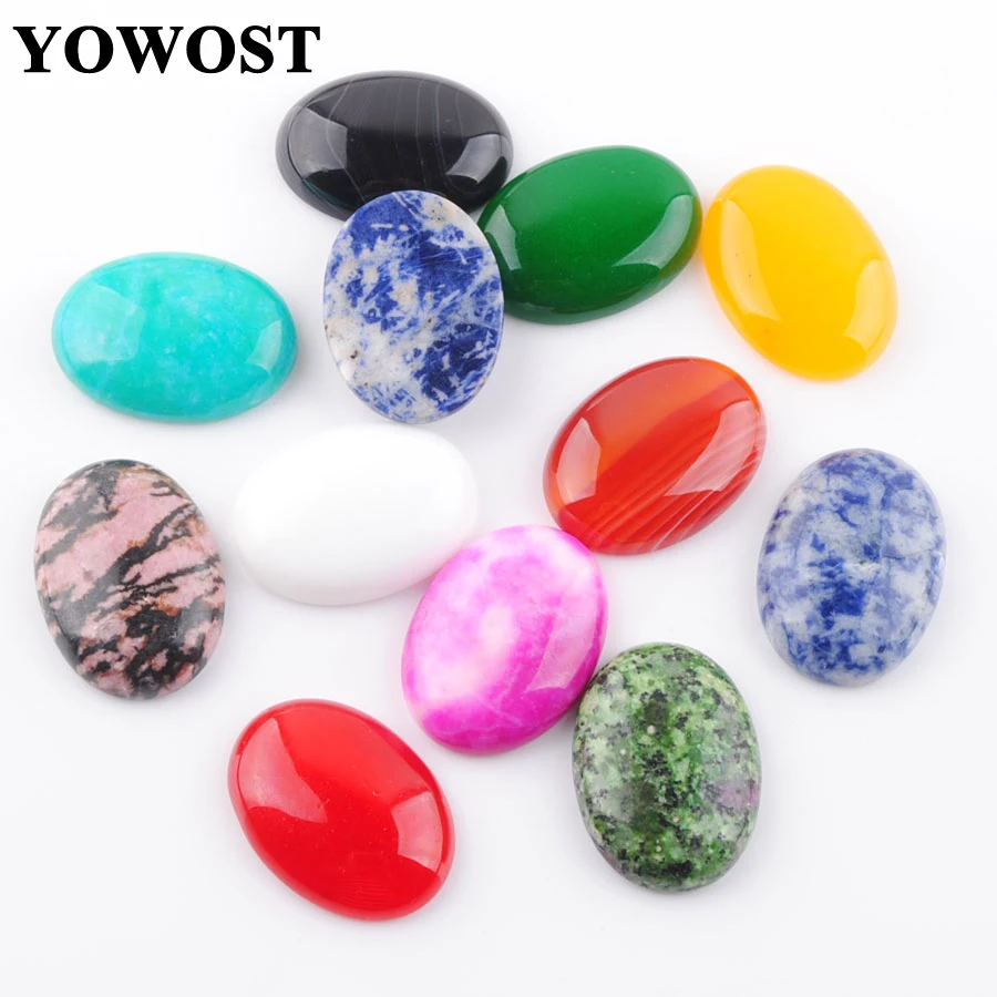 1 шт. серьги-гвоздики с кабошоном 22 х30 мм |