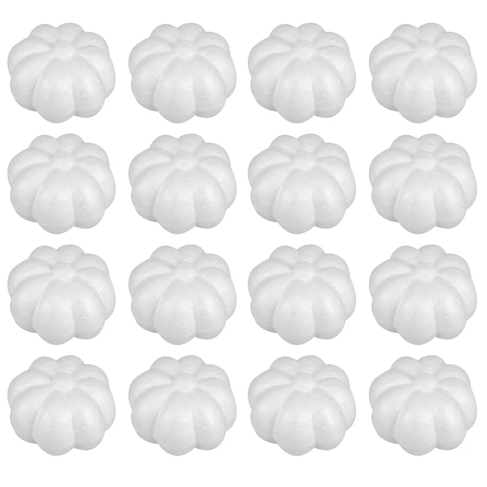 

Pumpkins Pumpkinwhitedecor Craft Fake Decorations Artificial Decorating Mini Styrofoam Thanksgiving Crafts Table Painting