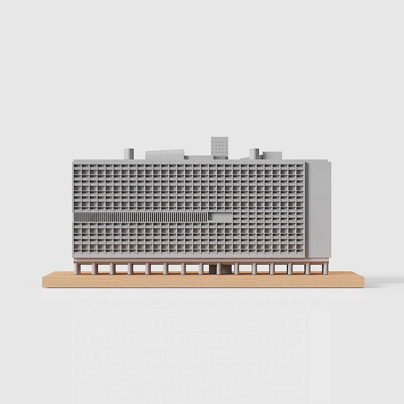Фото Модель квартиры Le Corbusier's Marseille - бетонный архитектурный декор стола, украшение для дома, Emité d'habitation №5