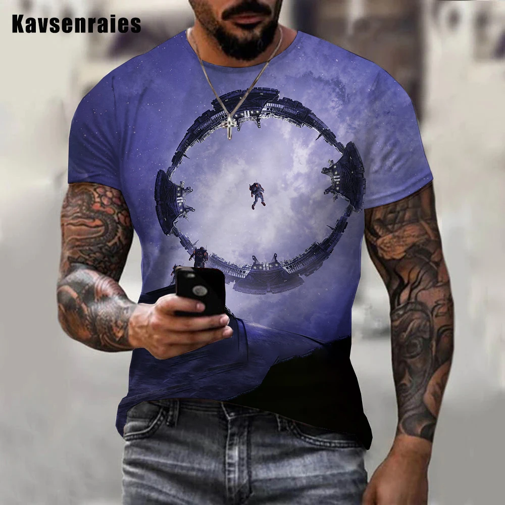 

Summer Outer Space Astronaut Printed 3d Men T-shirts 2022 New Casual Fashion O-Neck Oversized Short Sleeve T-shirt 5XL