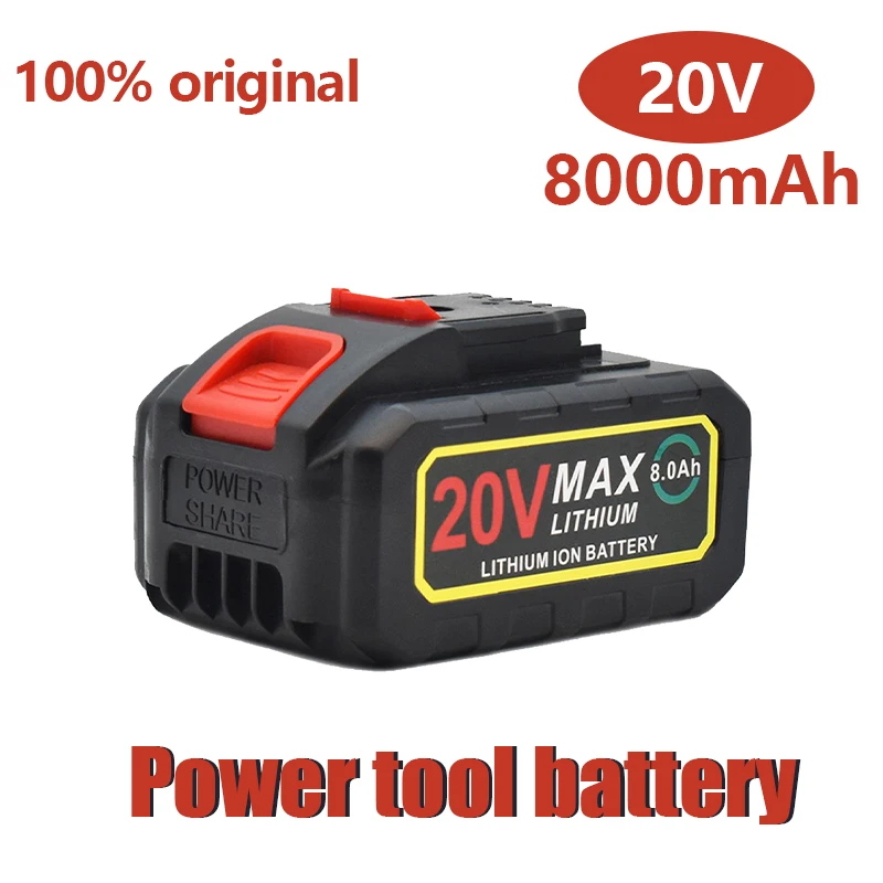 

20V 8000mAh Lithium Li-ion Battery for Day Cordless Wrench Power Tool Electric Drill Fast Charging Factory Outlet
