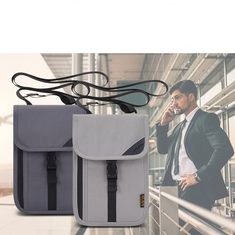 Passport Holder Security Neck Stash Pouch Wallet Bag with Bl