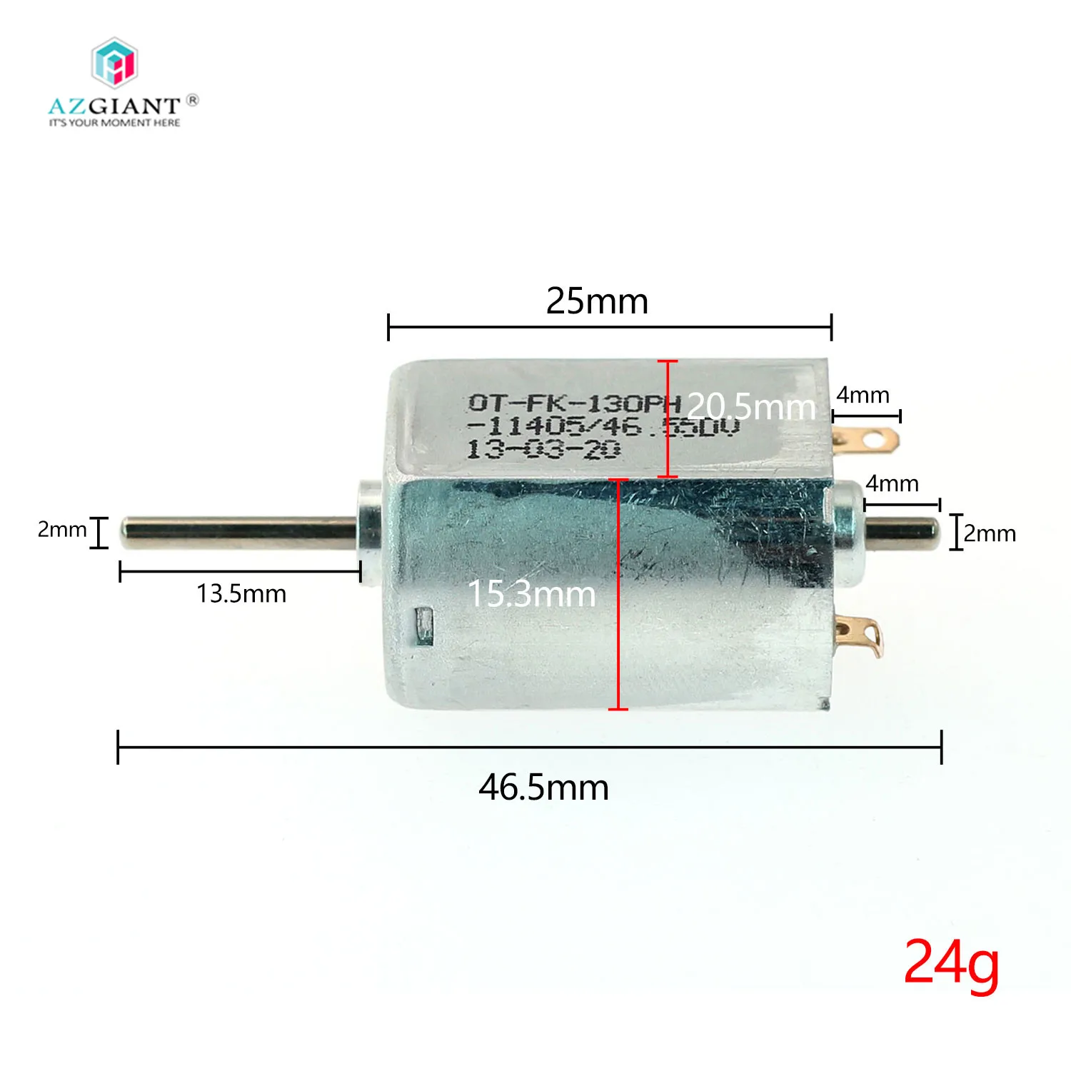 

Double output shaft 130 motor FK-130PH 11405 carbon brush 6V 10200RPM high speed micro DC motor