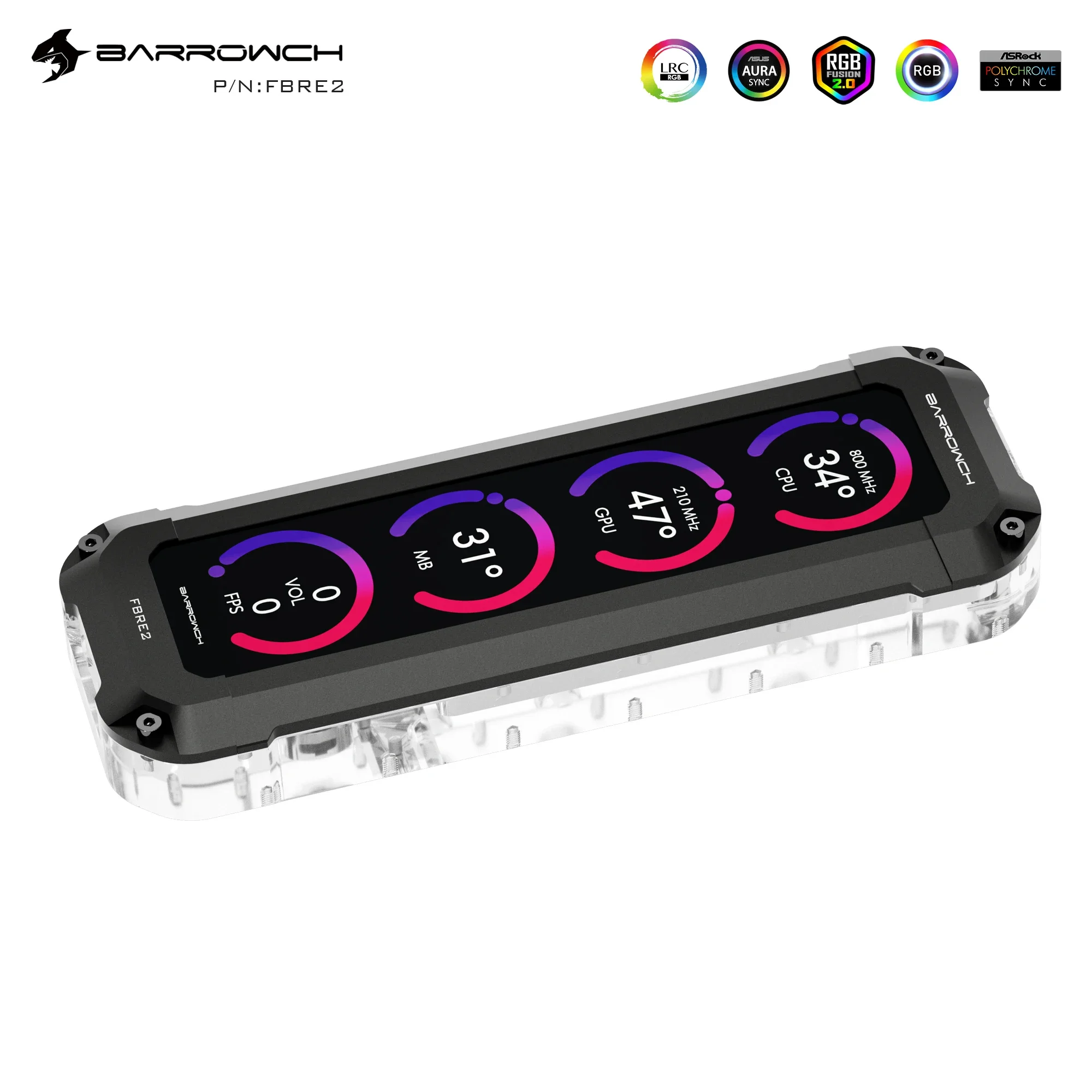 Резервуар Barrowch AIO + экран дисплея (8 8 дюйма) резервуар для воды сборки системы