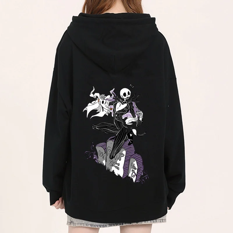 Толстовка с капюшоном принтом Кошмар перед Рождеством