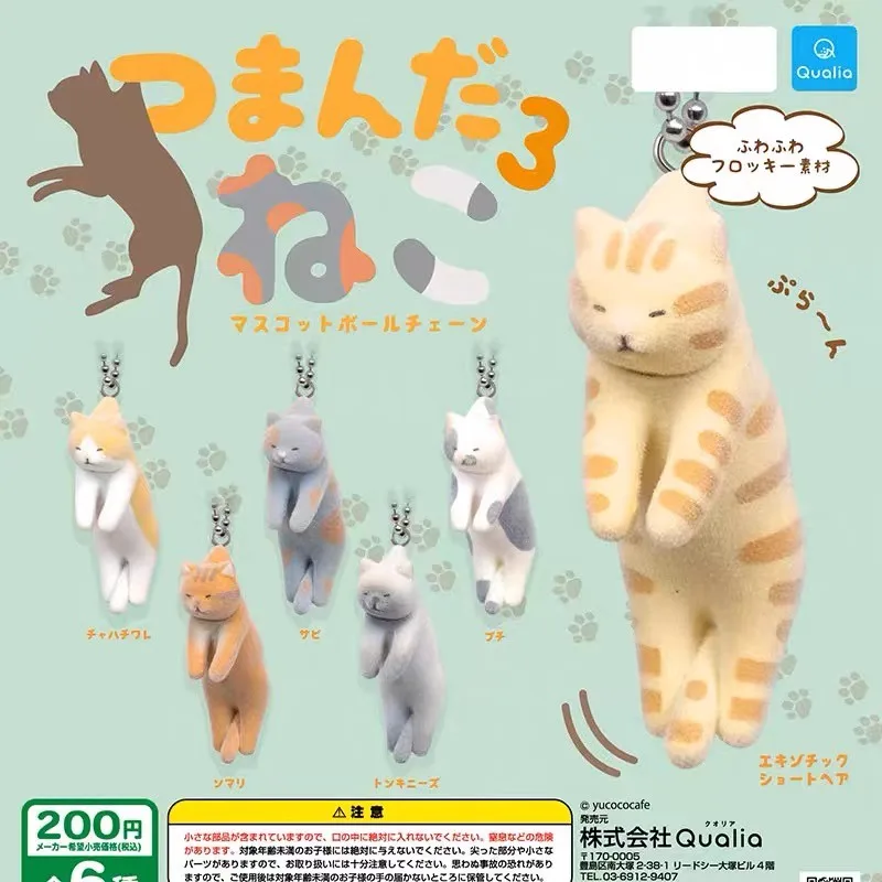 Капсулы Qualia Speelgoed Tsumada Neko 3 Mascotte Schattige Buchi Roest Exotische Korthaar Samara Tonkinese Pluizige Flocky Pinch