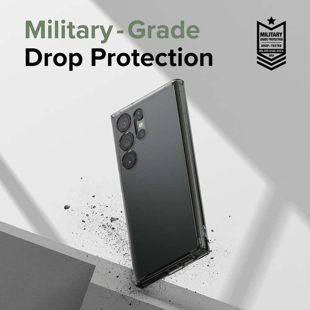 Ringke Fusion Compatible with Samsung Galaxy S23 Ultra Case (2023), Clear Hard Back and Soft Frame Cover Hybrid