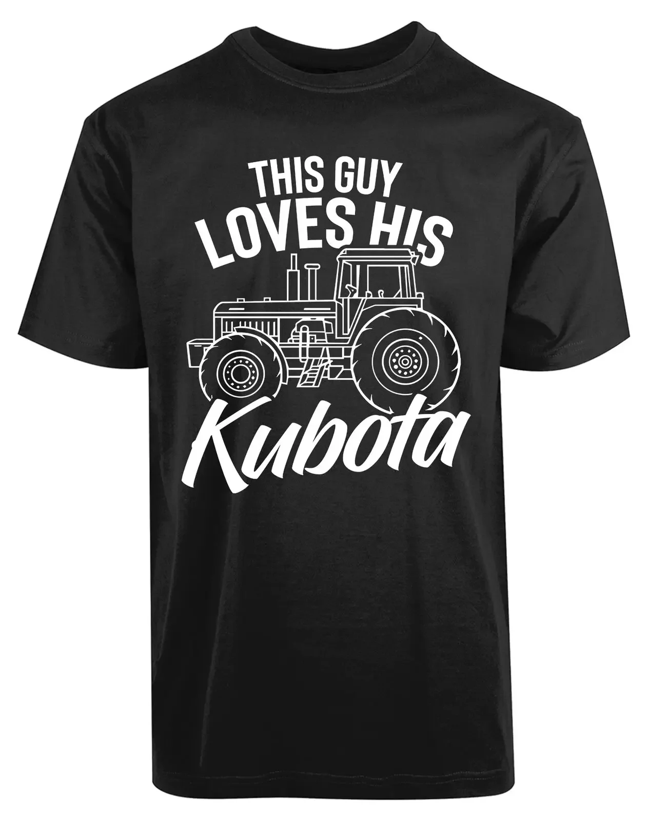 

This Guy Loves His Kubota. Funny Automobile Tractor Graphic Phrase T-Shirt. Summer Cotton O-Neck Short Sleeve Mens T Shirt New