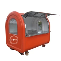 luxury mobile towable catering trailer mobile kitchen van red color coffee ice cream truck bubble tea food cart for sale