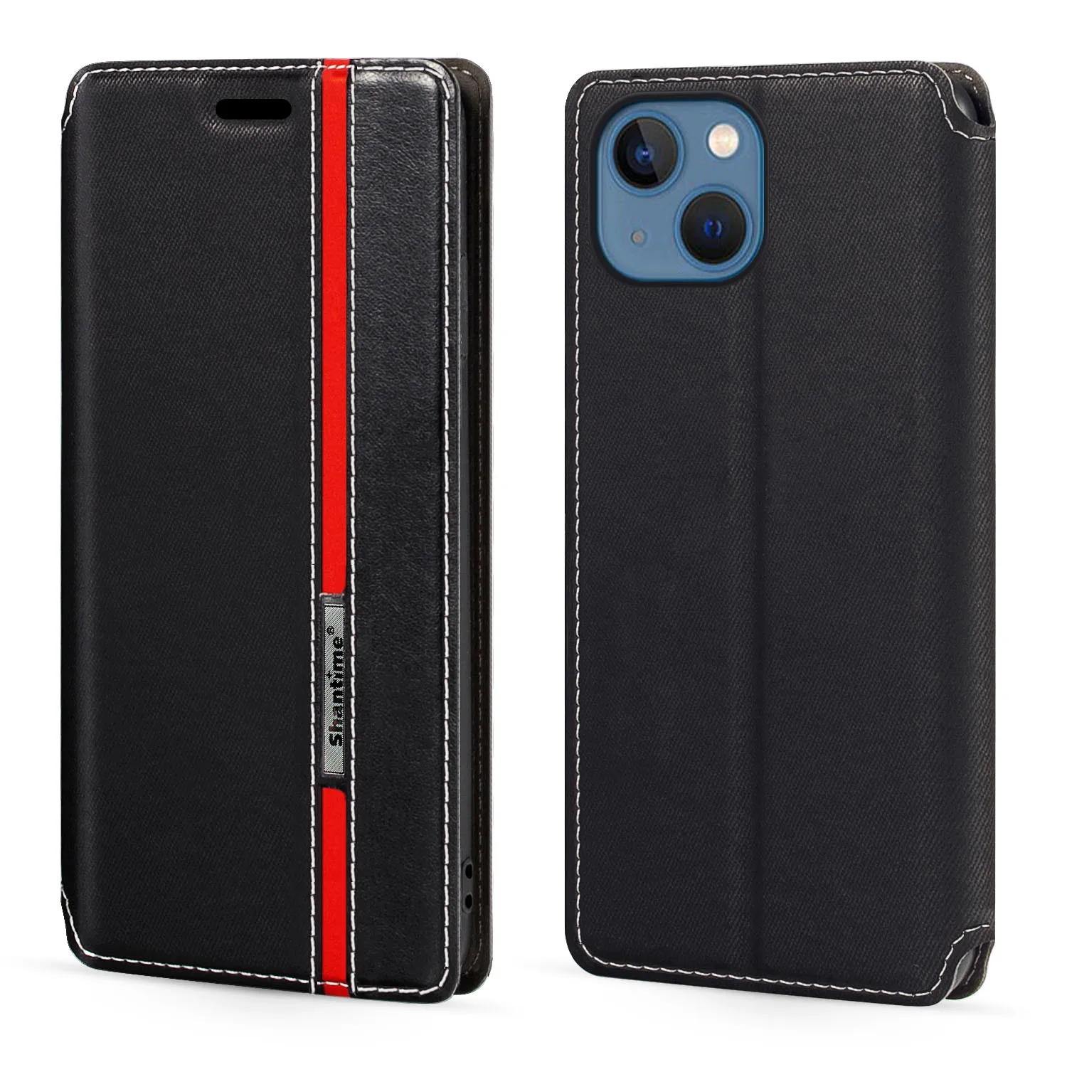 

For iPhone 14 Max Case Fashion Multicolor Magnetic Closure Leather Flip Case Cover with Card Holder 6.7 inches