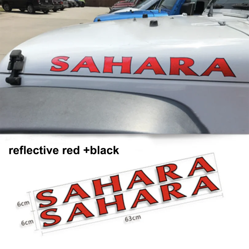 

Капот двигателя, боковое крыло, буква, персонаж, наклейка на тело, виниловая наклейка, наклейки для Jeep Wrangler Sahara XJ TJ JK CJ TJ YK JL