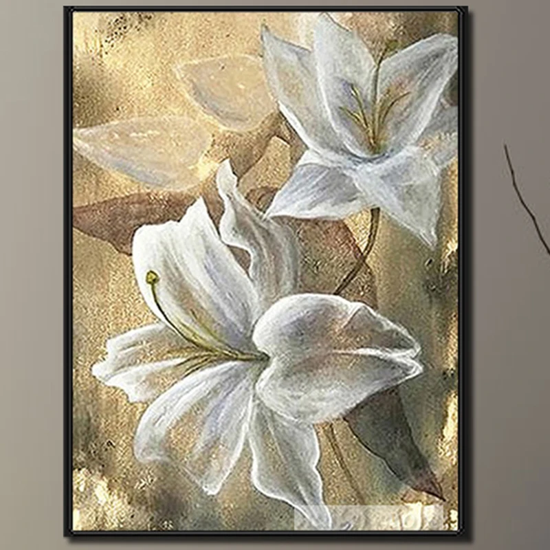 

5D DIY Diamond Painting Golden Flower Diamond Embroidery Floral Cross Stitch Kits Diamond Mosaic Home Decor