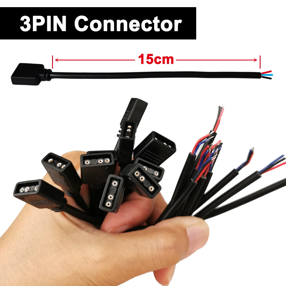 Удлинительный кабель для светодиодной ленты WS2812 5050 RGB RGBW 15 см 3 контакта 4 5