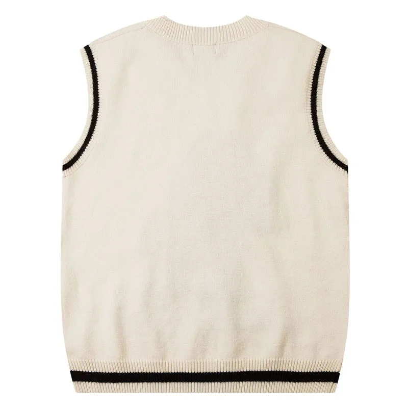 Мужской пуловер без рукавов с V-образным вырезом