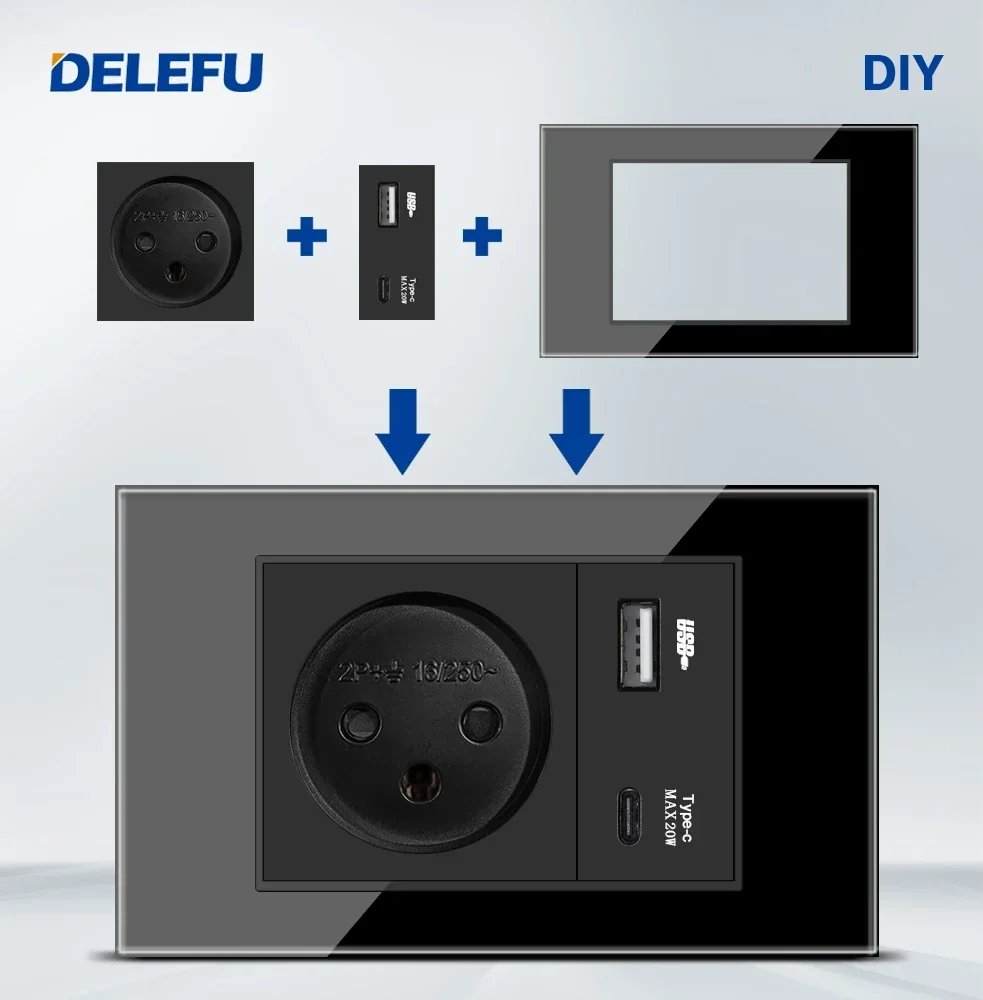 DELEFU Израиль Многофункциональный бесплатный комбинированный компьютер USB Type C
