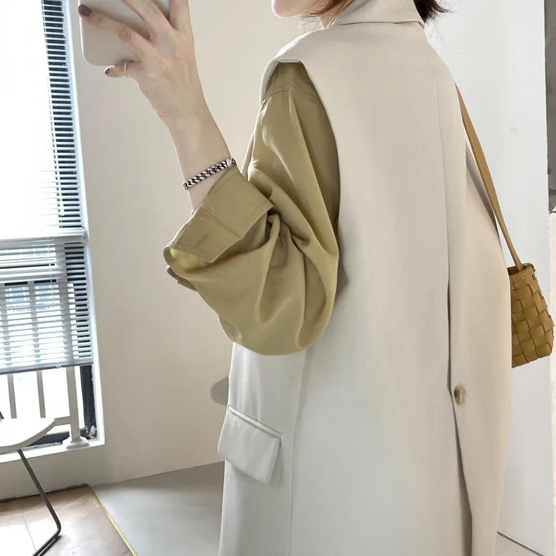 Женский жилет без рукавов элегантный кардиган в Корейском стиле весна-лето 2023