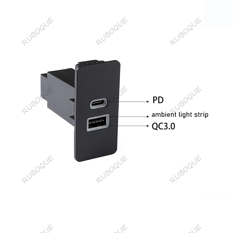 1 шт., 12 В, 22 Вт, двухпортовое USB-зарядное устройство, автомобильная розетка типа C, розетка для зарядки PD, адаптер питания для телефона для Volkswagen Golf 77,5 (art.: 3920d2f533dc3) - 3920d2f533dc3