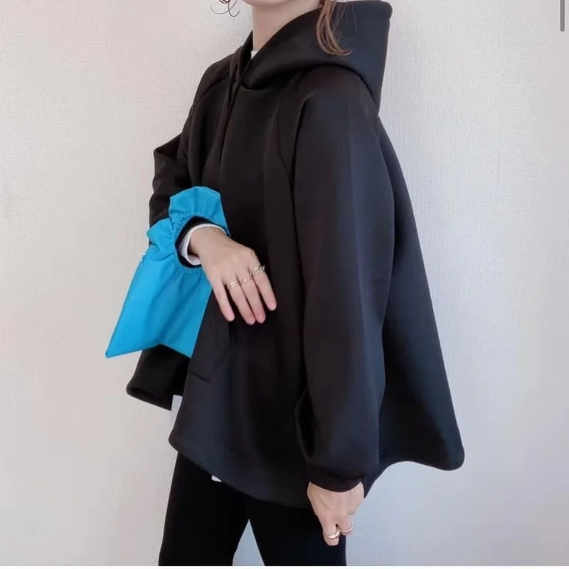 Толстовки женские топы Модный весенне-осенний пуловер с капюшоном свободный