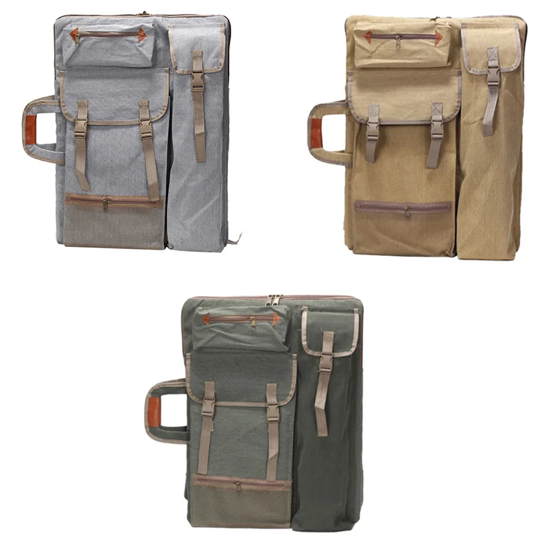 

Hot Art Portfolio Bag Case Backpack Drawing Board Shoulder Bag With Zipper Shoulder Straps For Artist Painter Students Artwork