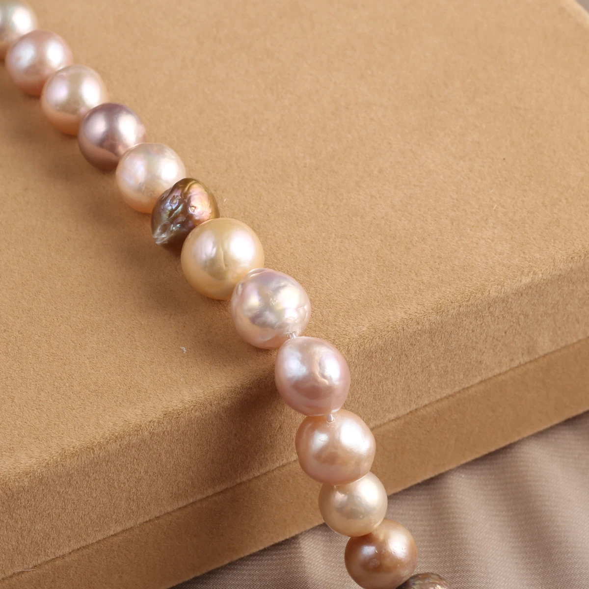 Natural Freshwater Baroque Colored Pearls Near Round 100% Real Pearls Bead DIY for Jewelry Making DIY Bracelet Necklace Earrings