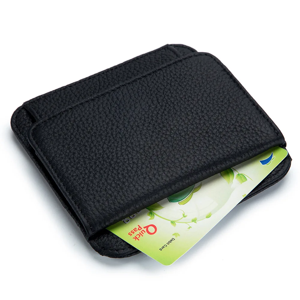 Складной кошелек из натуральной коровьей кожи практичный бумажник с кармашками