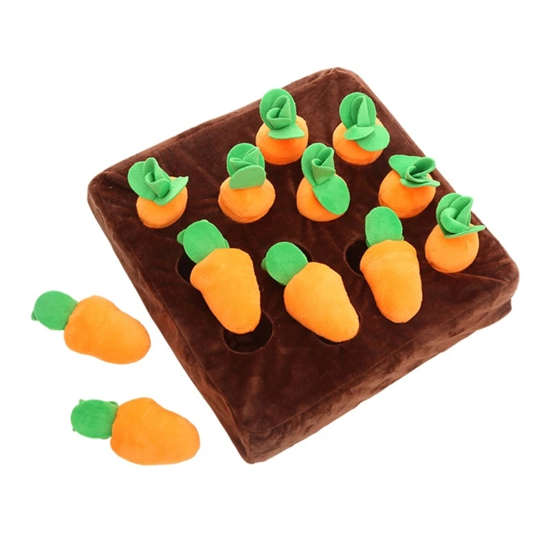 

Interactive Pet Plush Toy Stuffed Plant Dog Plush Doll Carrot Toy Eating Habit Training Soother Teether Toy Supply