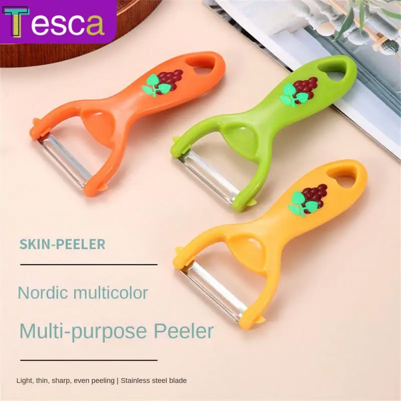 

Kitchen Accessories Carrots New Stainless Steel Vegetable Peeler Long Handle Peeler Peeling Tool Random Color Potato Home Peeler