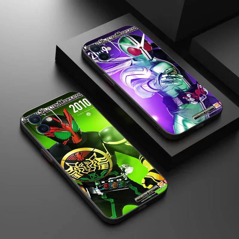Kamen Rider Phone Case For Funda iPhone 13 12 11 Pro Max Mini X XR XS Max 6 6s 7 8 Plus Etui Silicone Cover Liquid Silicon Back
