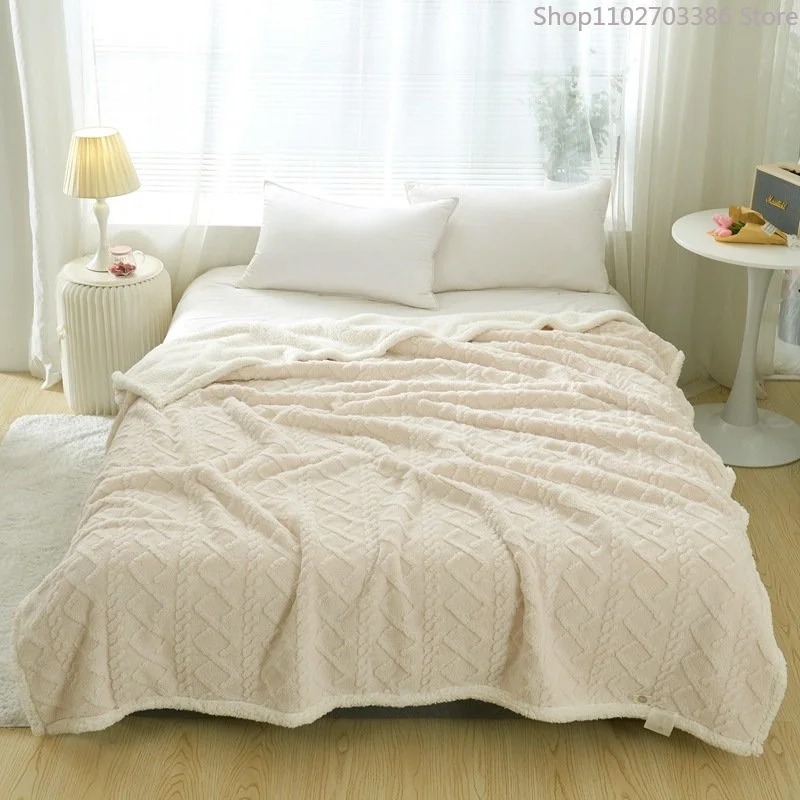 

Теплое толстое Клетчатое одеяло, мягкие зимние одеяла для кровати, плюшевая пушистая простыня, покрывало для дивана, мягкое покрывало для офиса, отеля, домашнего декора