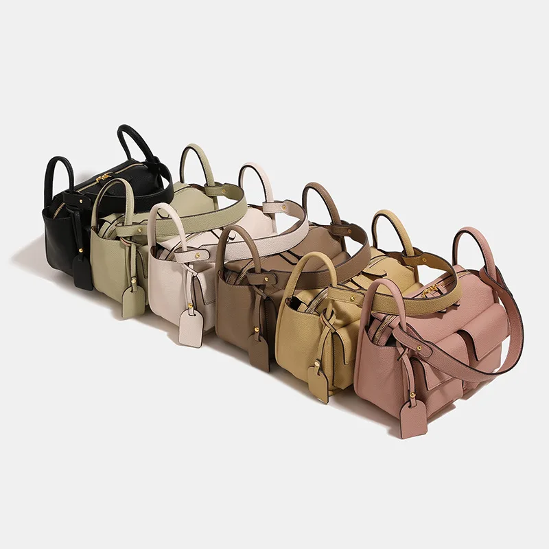 New Women 2023 Stylish Litchi Pattern Soft Pu Leather Shoulder Bag Purses And Handbags Luxury Designer Brand