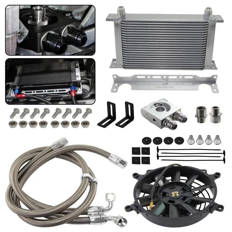 AN10 19-рядный масляный радиатор с кронштейном Масляная линия Комплект