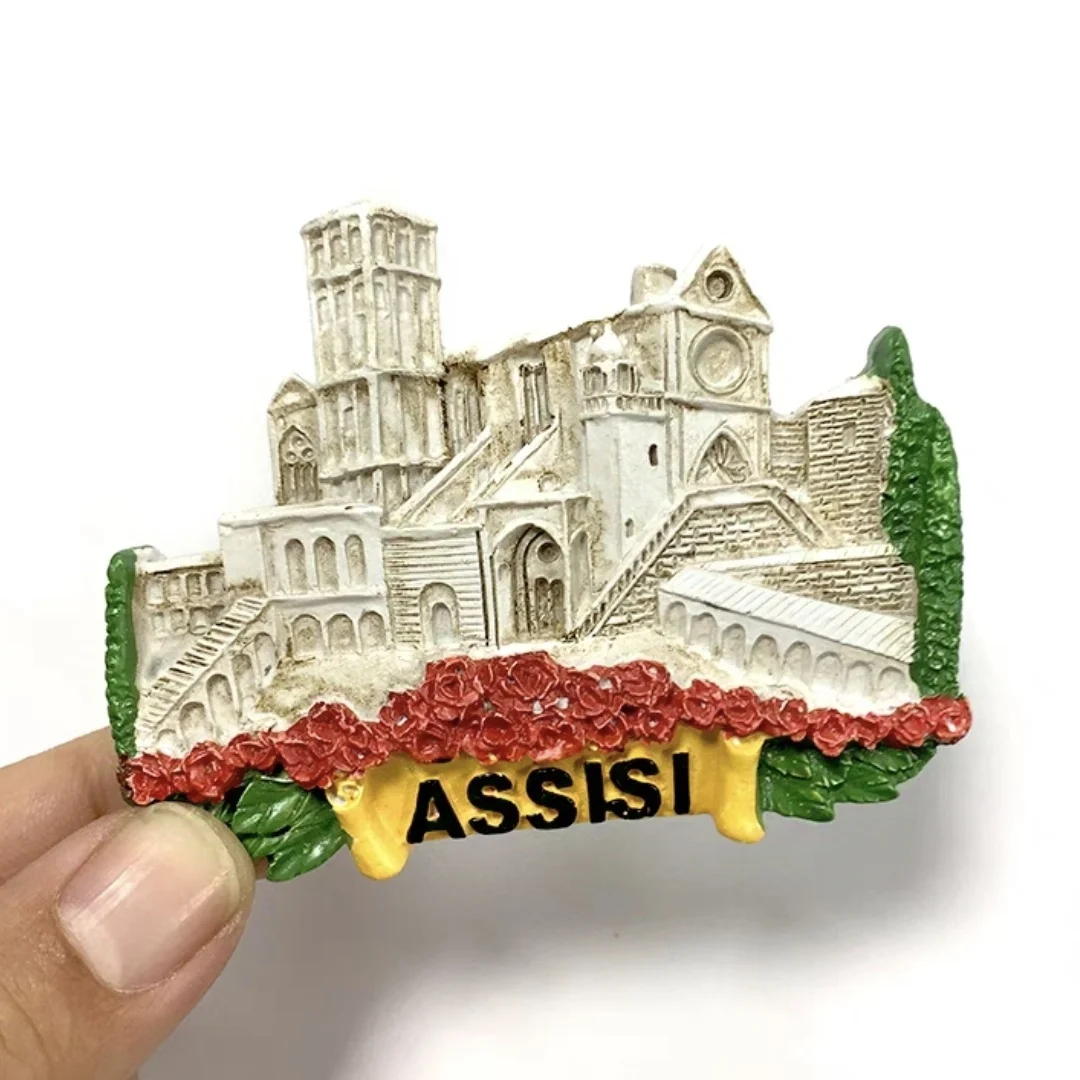 Фото Европа Италия Roma Verona Bari Matera Assisi Cinque Terre Vieste смола 3D магниты на холодильник туризм сувенир наклейка на холодильник №3