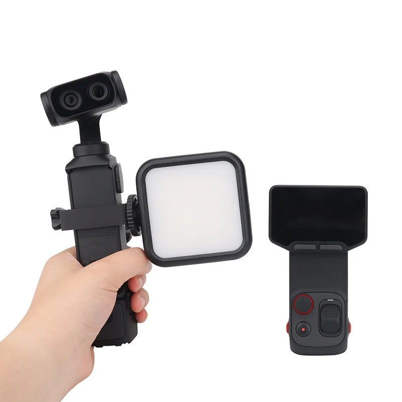Фото Многофункциональный адаптер-крепление (кейдж) для камеры Insta360 Luna Ultra без экрана с креплением Cold Shoe №2