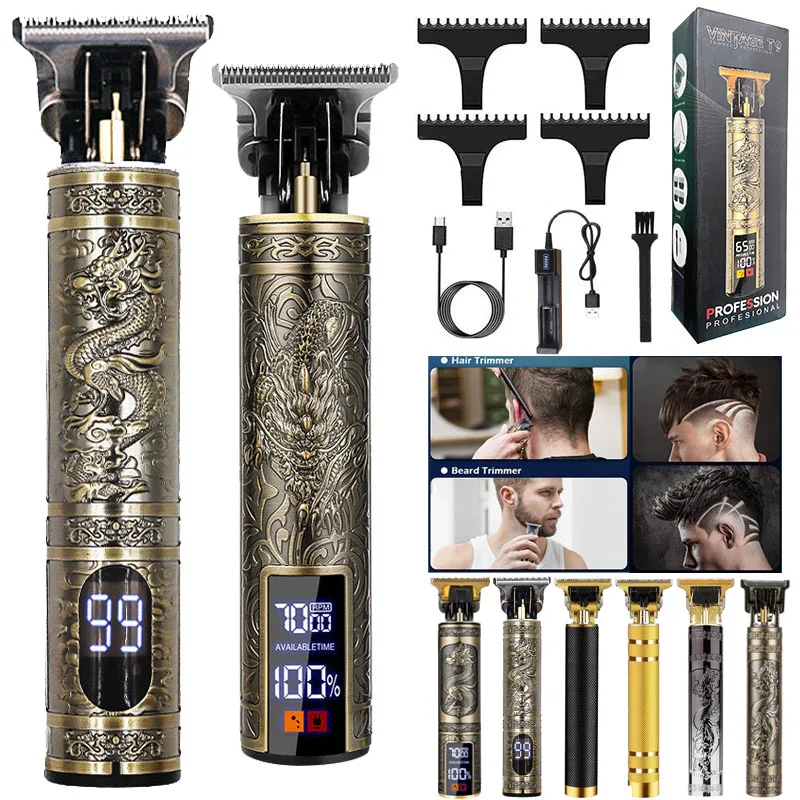 Портативная беспроводная винтажная мужская электробритва для бороды с