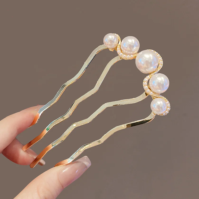 U-образный зажим для волос с вилкой