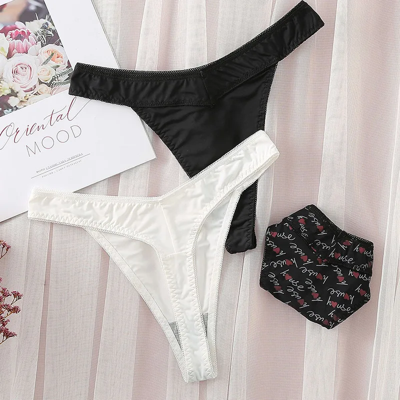 

New Lingerie For Womenice Silk Thong Panties Japanese Pure Desire Underwear Women's G-string Pants Sexy Translucent Lingerie