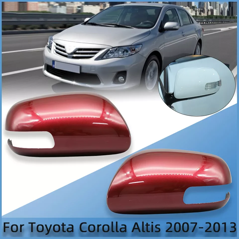 

NEW2023 Pair Rearview Mirror Shell Cap Cover Housing Wing Side Mirror For Toyota Altis E150 2007 2008 2009 2010 2011 2012 2013