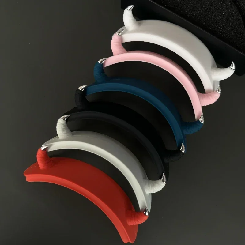 Фото Новый чехол для AirPods Max с дизайном «Дьявольские рожки», аксессуар для наушников, черная накладка для AirPodMax, подарок в стиле Y2K №5
