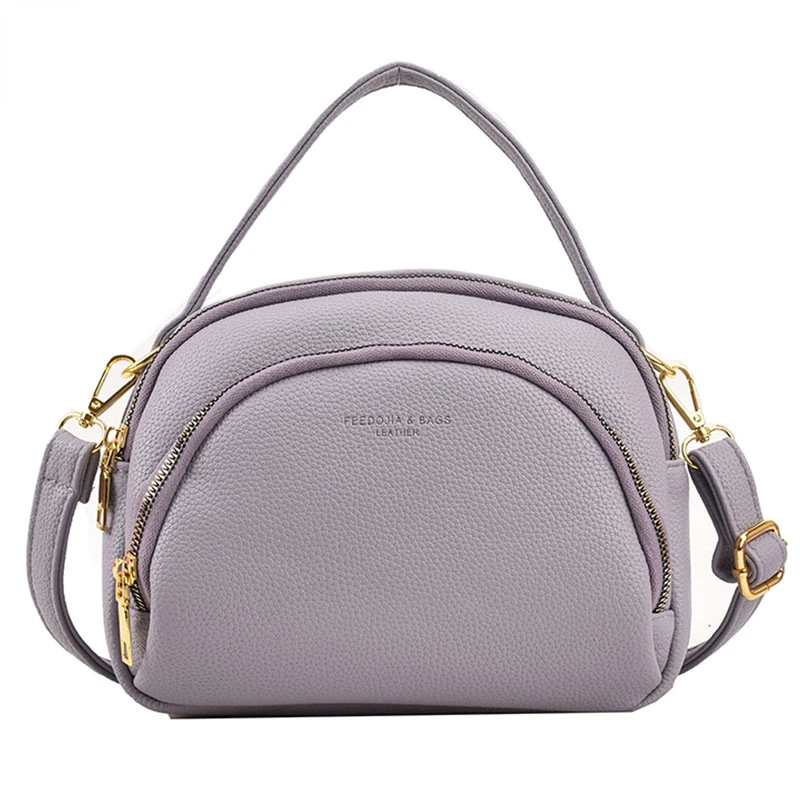 

Women Bag Simple Handbags Vintage Female Fashion Shoulder Bag Designer PU Leather Pure Color Black Messenger Lady Crossbody Pack