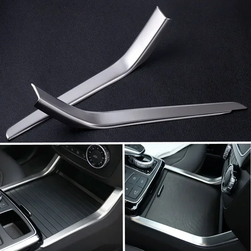 Auzan 2 шт. ABS Серебряная внутренняя консоль держатель для стакана воды отделка Benz