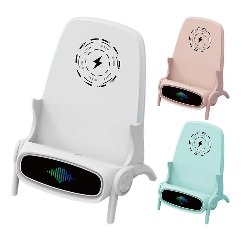 

Wireless Charger Stand Mini Chair 66W Charging Holder For Cell Vent Holes Design Charging Supplies For 4.5-11 Inch Mobile Phones