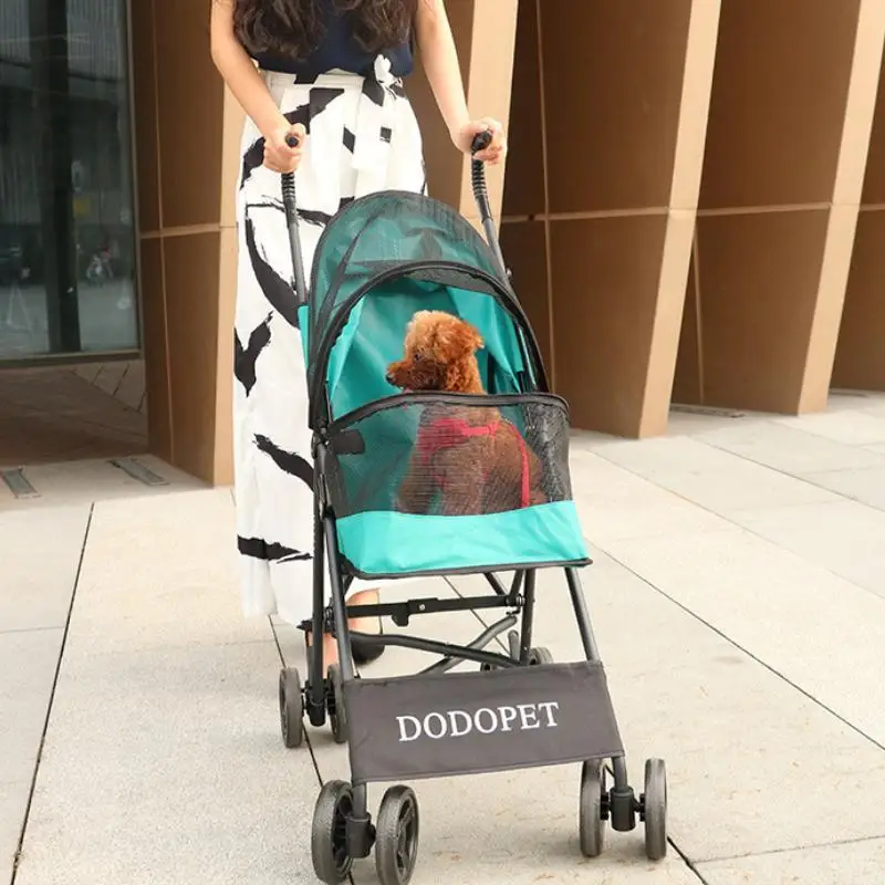 

Pet Dog Carrier Stroller for Cat Outdoor Carts Baby Cart Lightweight Foldable Breathable Net Strollers Car Seat Covers