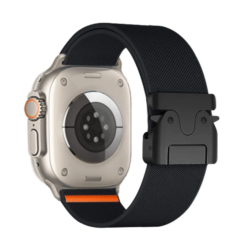 Фото Нейлоновые ремешки для Apple Watch ultra 2, ремешок 49 мм, 45 мм, 46 мм, 44 мм, 42 мм, 40 мм, 41 мм, браслет Correa, браслет IWatch Series 10 8 7 6 SE 3 9 Band №4