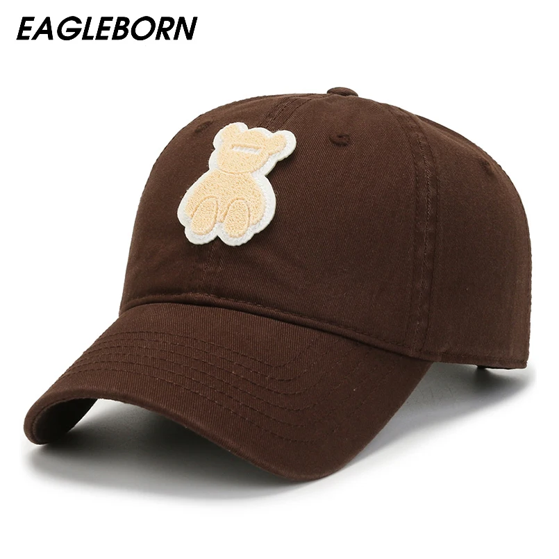 

EAGLEBORN, новинка, Женская Бейсболка с мультяшным медведем, женская кепка, модная Женская Студенческая Кепка