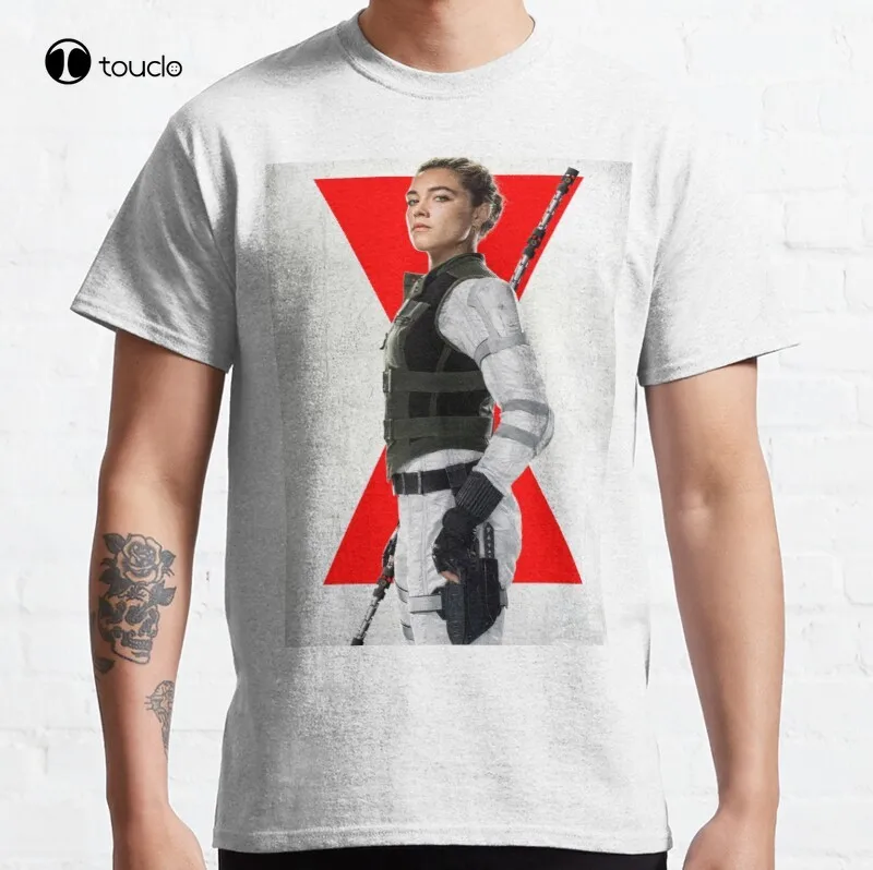 

New Yelena Belova | Florence Pugh Classic T-Shirt Cotton Tee Shirt S-5XL