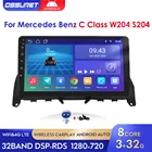 Автомагнитола на Android с GPS для Mercedes Benz C Class W204 S204 2007 2008 2009 2010 навигация автомобильный мультимедийный плеер Carplay 2Din DSP