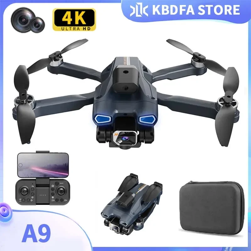 

Foldable Quadcopter Aerial Photography RC Obstacle Avoidance Helicopter A9 Drone 6K HD Camera FPV ProfessionalToys Dron