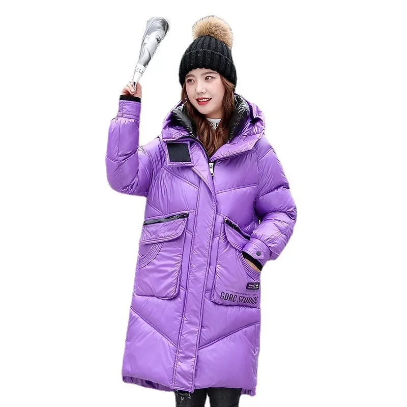 New2022 long down parka women's wear 2021 new winter bread jacket big cotton padded jacket 8307